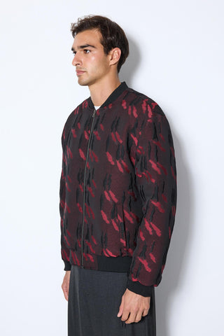 JACQUARD BOMBER JACKET
