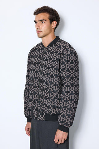 JACQUARD BOMBER JACKET