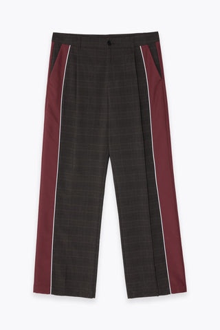 CHECKED TRACK PANTS