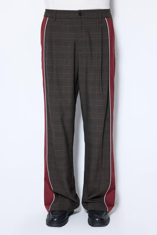 CHECKED TRACK PANTS