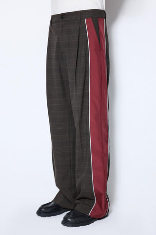 CHECKED TRACK PANTS
