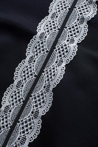 LACE DETAILED ZIP UP