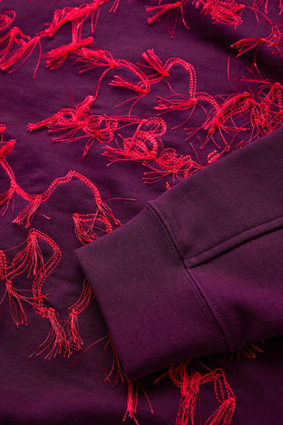 EMBROIDERY DETAILED SWEATSHIRTLB26FWMNSWUSW-004
