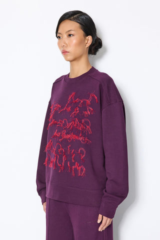 EMBROIDERY DETAILED SWEATSHIRTLB26FWMNSWUSW-004
