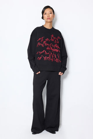 EMBROIDERY DETAILED SWEATSHIRTLB26FWMNSWUSW-004