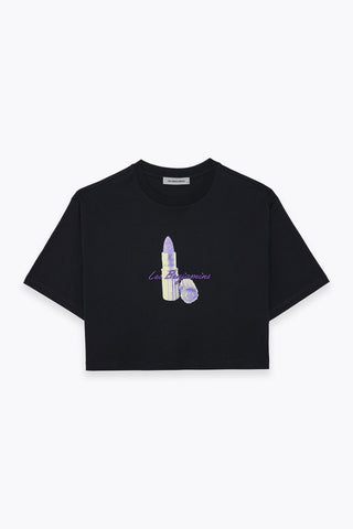 LIPSTICK PRINTED TEELB26FWMNSWUTS-019