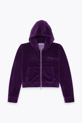 VELVET ZIP HOODIE