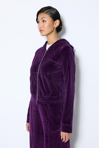 VELVET ZIP HOODIE