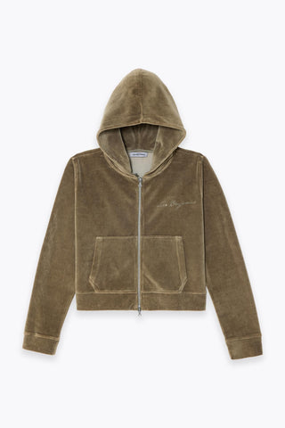 VELVET ZIP HOODIE