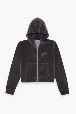 VELVET ZIP HOODIE