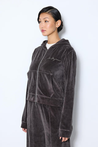 VELVET ZIP HOODIE
