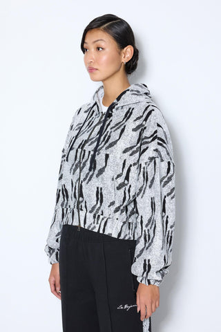 SHADOW JACQUARD ZIP HOODIE